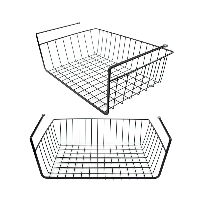 Customized Under Shelf Sliding Metal Kitchen Under Cabinet Hanging Storage Wire Basket