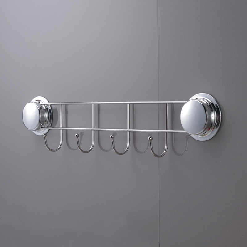 Heavy Duty Wall Mounted Suction Cup Clothes Hanger Coat Hook Rack