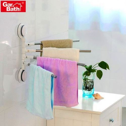 Stainless Steel Bathroom Towel Bars Vacuum Suction Cup Towel Rack Rails Shelf with Polish Surface Finish Factory Direct China