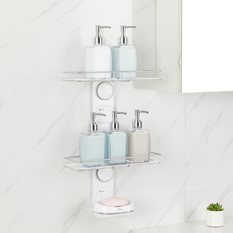 Bathroom Wall Mounted Basket Hanging Shower Caddy with Soap Holder