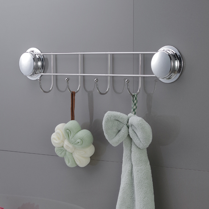 Heavy Duty Wall Mounted Suction Cup Clothes Hanger Coat Hook Rack