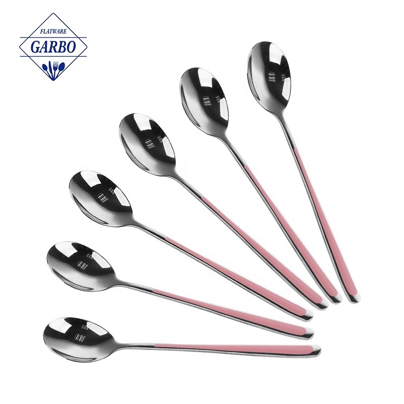 Competitive price hand polish stainless steel silver spoon set durable easy to clean 410 Stainless Steel Dinner Spoon Set