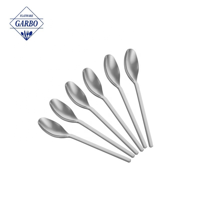 Mirror Polished Stainless Steel Tea Spoon 6pcs Classic Design Table Dinner Used Metal Spoon Set Wholesale Home Hotel Restaurant