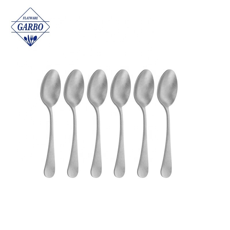 Mirror Polished Stainless Steel Tea Spoon 6pcs Classic Design Table Dinner Used Metal Spoon Set Wholesale Home Hotel Restaurant