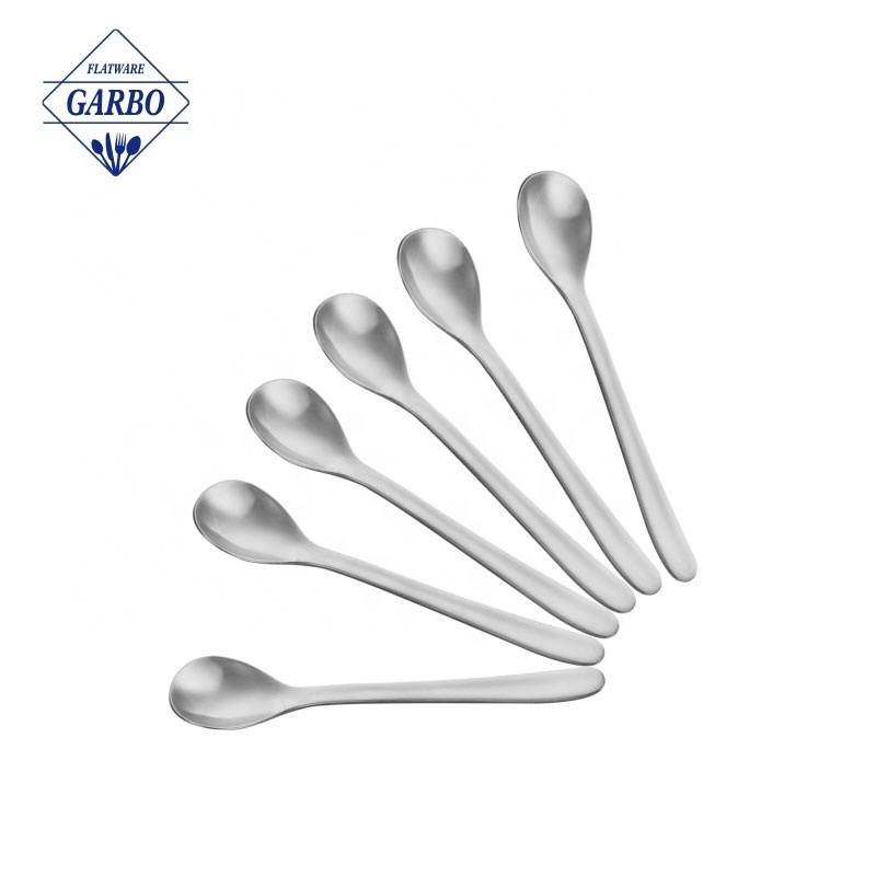 Mirror Polished Stainless Steel Tea Spoon 6pcs Classic Design Table Dinner Used Metal Spoon Set Wholesale Home Hotel Restaurant