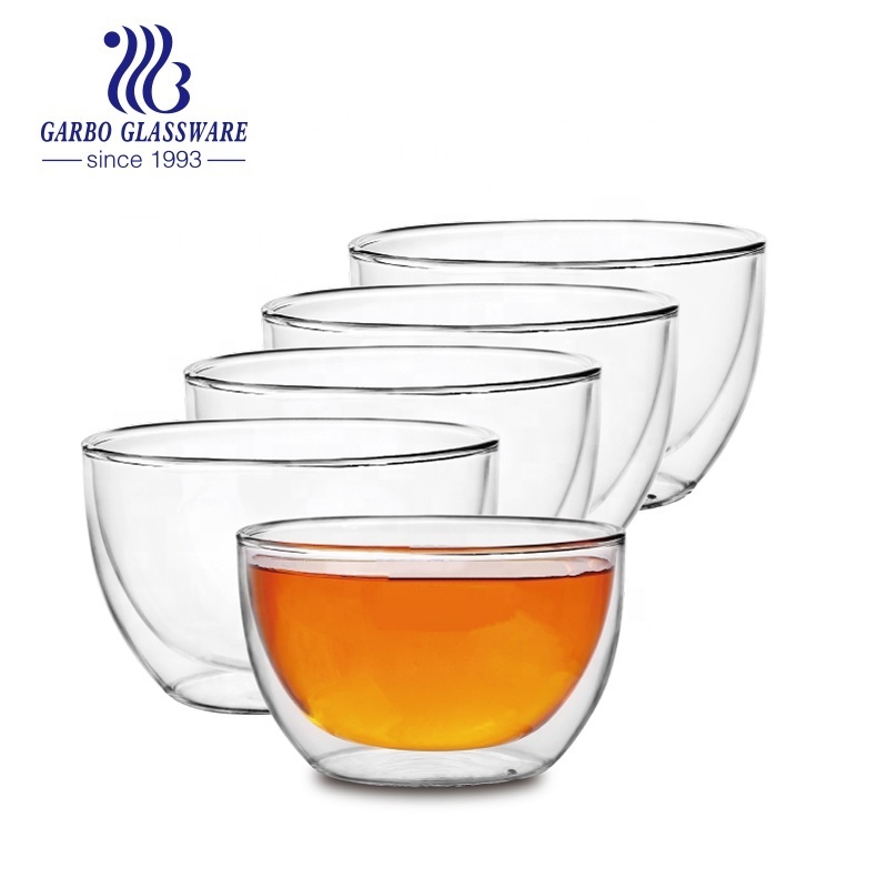 160ml 80ml 50ml High borosilicate heart shape tea mug Shot Glass Coffee milk Double Wall Cup with handle