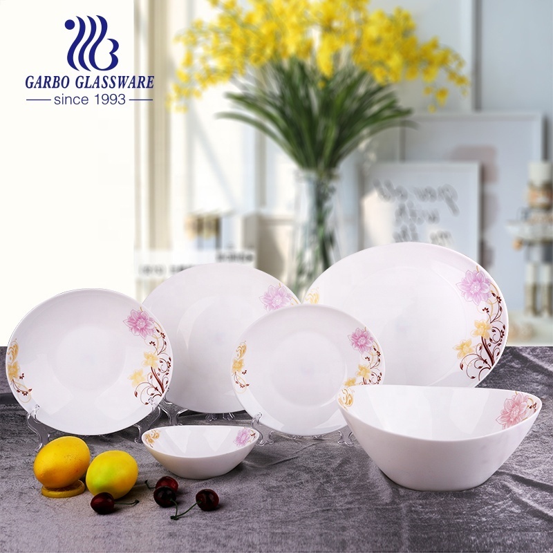 Wholesale glass dinner set hot sale in pakistan made in china tableware