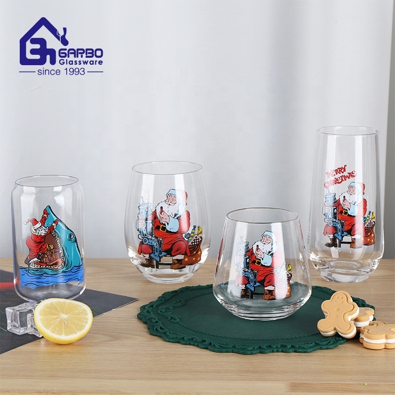 Sales Crystal Goblet  Handmade Wine Juice  Glass Drinking Wine Set  New designs Glassware Set 485ml Blown Glass Tumblers