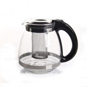 1.5L Blowing coffee tea pot or hot water jug with Filter and side black handle