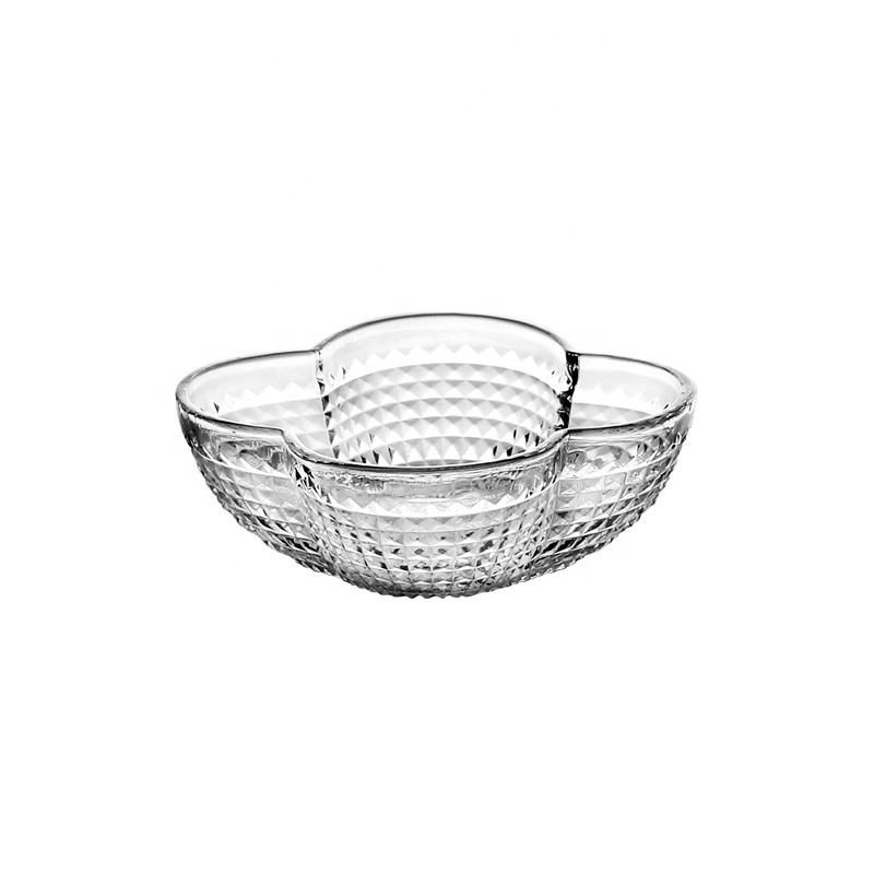 Turkish Style Glass Serving Bowl for Dinner or Snacks Baking Tray engraved Sunflower  bowl with saucer