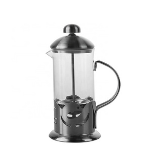 800ml Dolphin Shape Stainless Steel French Press Glass Jug High Borosilicate Heat Resistant Glass Jug for Making Tea and Coffee