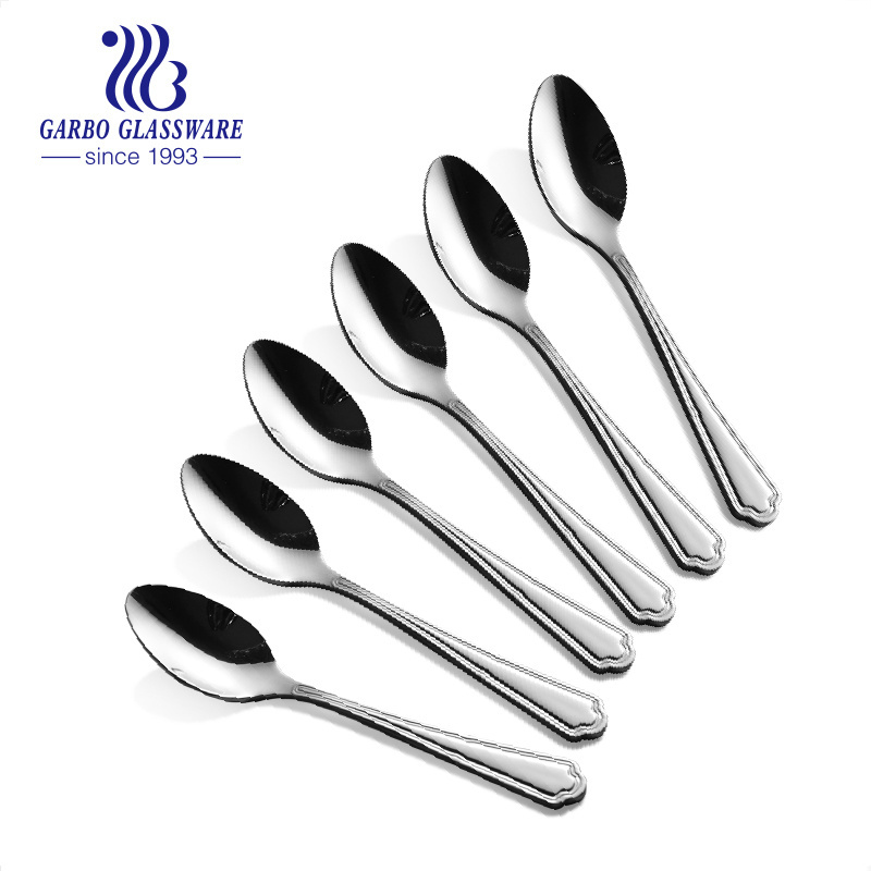 Stainless steel flatware dinner spoon with PP handle dessert yogurt coffee silverware cutlery wholesale for restaurant