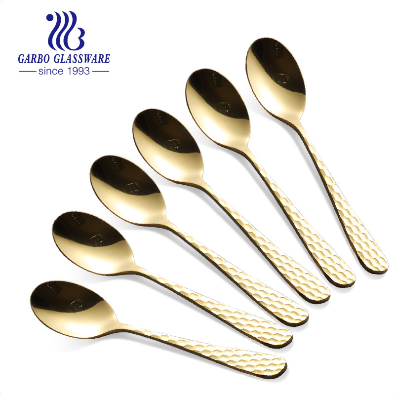 Stainless steel flatware dinner spoon with PP handle dessert yogurt coffee silverware cutlery wholesale for restaurant