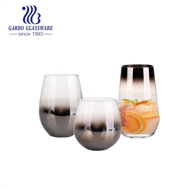 Stemless Wine Glass Elegant Cocktail Glasses Dishwasher Safe Durable Water Drinking Glass Cups Daily Use for Red and White Wine