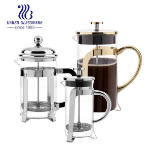 OEM Household high Borosilicate Glass Coffee Tea Maker 350Ml French Press Coffee Maker With Plunger Hot Sale Good Quality