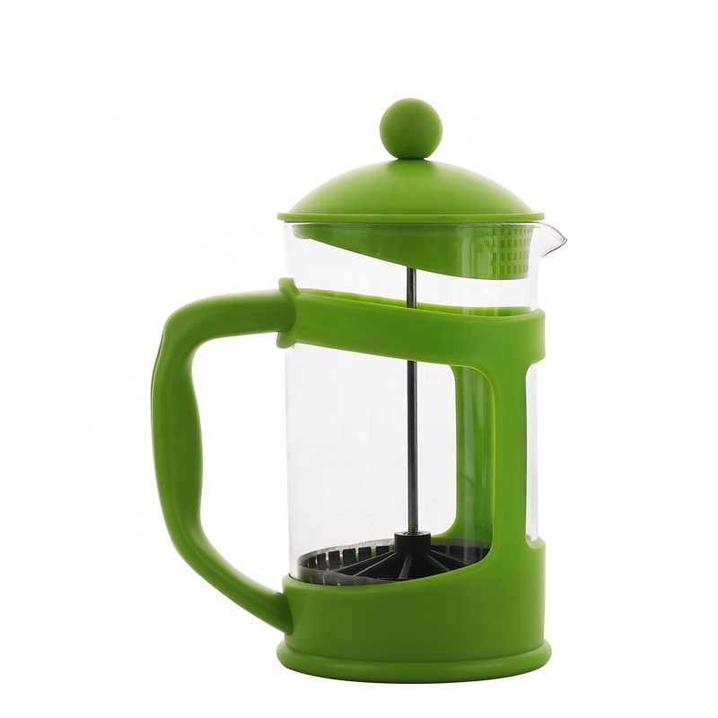 Coffee and tea 800ml borosilicate glass teapot glass pitcher with PP cover and handle kitchen French Press coffee maker