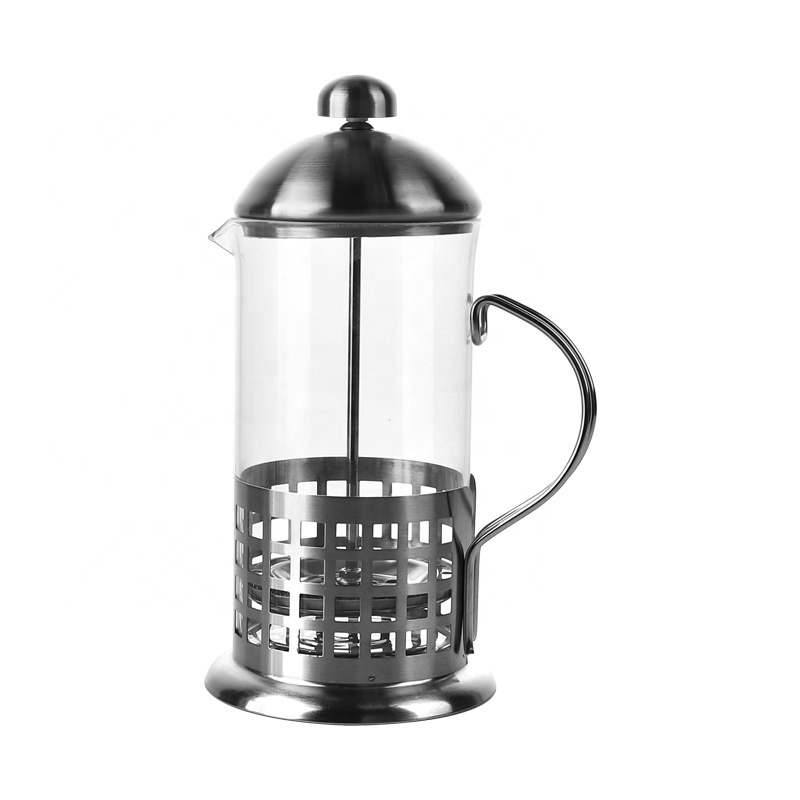 800ml Dolphin Shape Stainless Steel French Press Glass Jug High Borosilicate Heat Resistant Glass Jug for Making Tea and Coffee