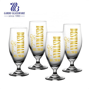 400ml Glass Cup Steins Beer Glass Pilsner Wholesale Glass Mug  Customized Beer Cup Factory Bier Glas