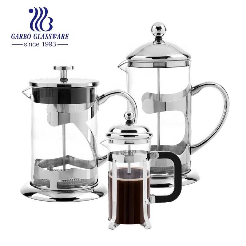 OEM Household high Borosilicate Glass Coffee Tea Maker 350Ml French Press Coffee Maker With Plunger Hot Sale Good Quality