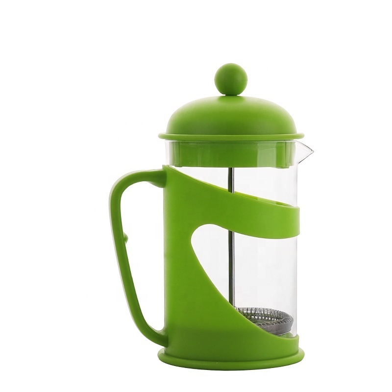 Coffee and tea 800ml borosilicate glass teapot glass pitcher with PP cover and handle kitchen French Press coffee maker