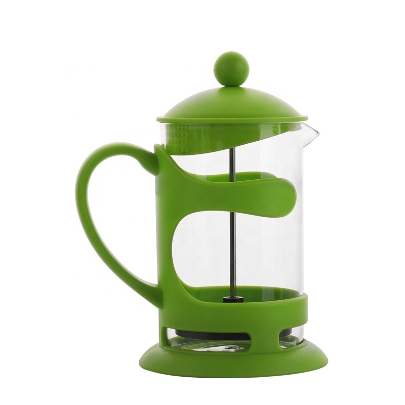 Coffee and tea 800ml borosilicate glass teapot glass pitcher with PP cover and handle kitchen French Press coffee maker