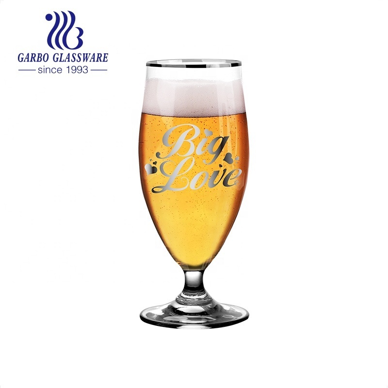 400ml Glass Cup Steins Beer Glass Pilsner Wholesale Glass Mug  Customized Beer Cup Factory Bier Glas