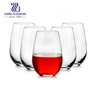 500ml custom classic wine glass traditional stemless wine glasses clear water spirits glass cup gifts for wedding birthday