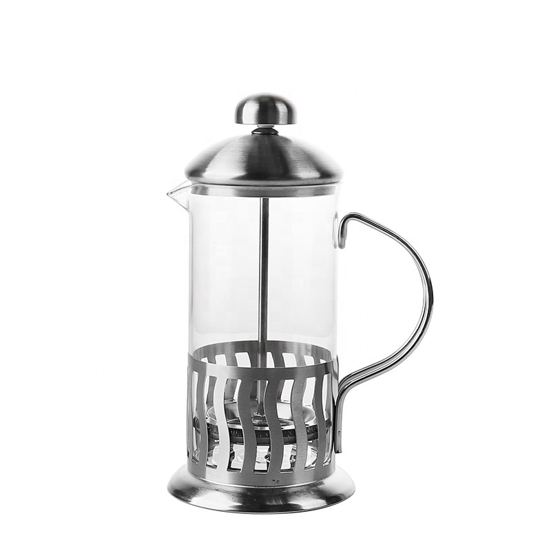 800ml Dolphin Shape Stainless Steel French Press Glass Jug High Borosilicate Heat Resistant Glass Jug for Making Tea and Coffee