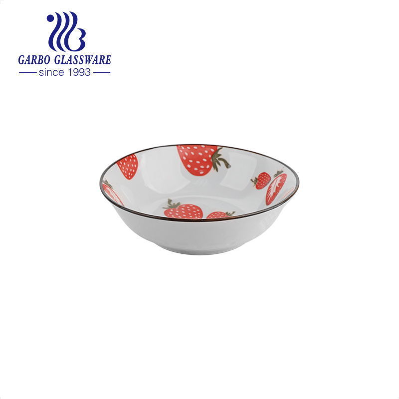 Hot Sale Customized Printing Design Wholesale Tableware Bowl 7 inch Hand Printed High Quality Large Ceramic Bowls