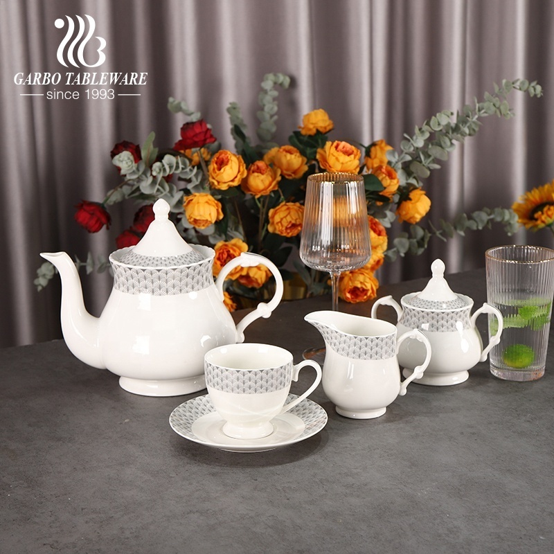 Wholesale high quality ceramic teapot custom unique 1.5L microwave and oven safe ceramic tea pot porcelain ceramic tea pot