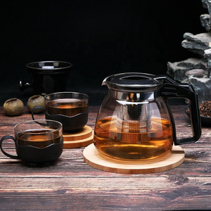 Teapot set glass infuser teapot with 4 cups