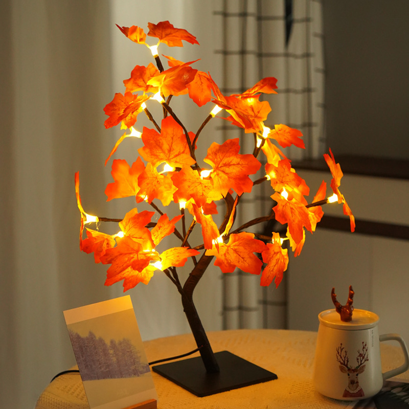 Rose Flower Tree Lights USB Battery LED Table Lamp Bonsai Tree Night Lights Garland Bedroom Decoration Christmas Lamp Home Decor