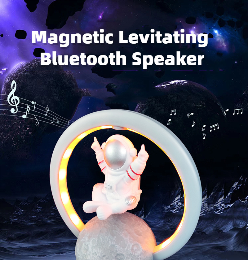 Magnetic levitating lamp 5.0 Bluetooth Speaker Wireless Floating Speaker with RGB Light Touch Control Bluetooth