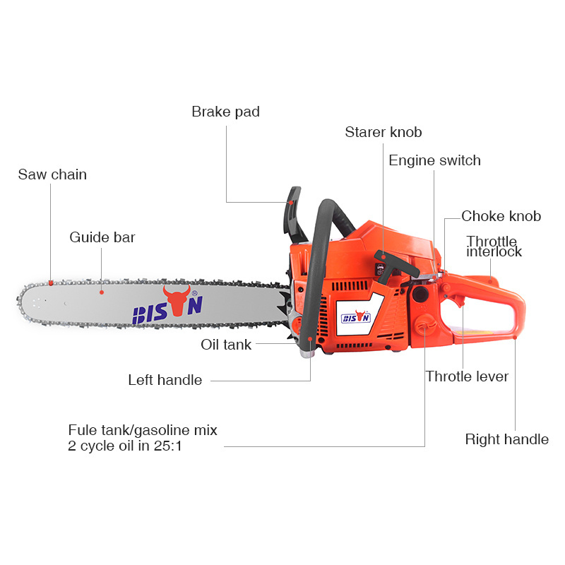 Bison motossera a gasolina 5200 greencut stone cutting hydraulic chain saws weeding machine chainsaw