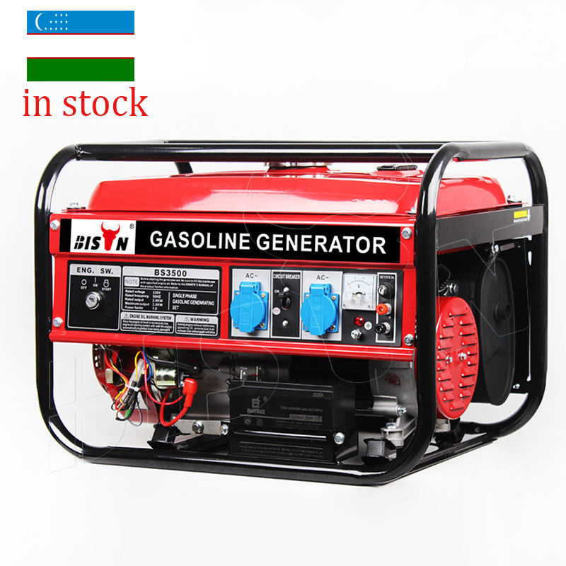 Uzbekistan IN STOCK Wholesale 3kw 3.5kw 3.5 kw 110v 220v 230v electric portable petrol gasoline benzin generator