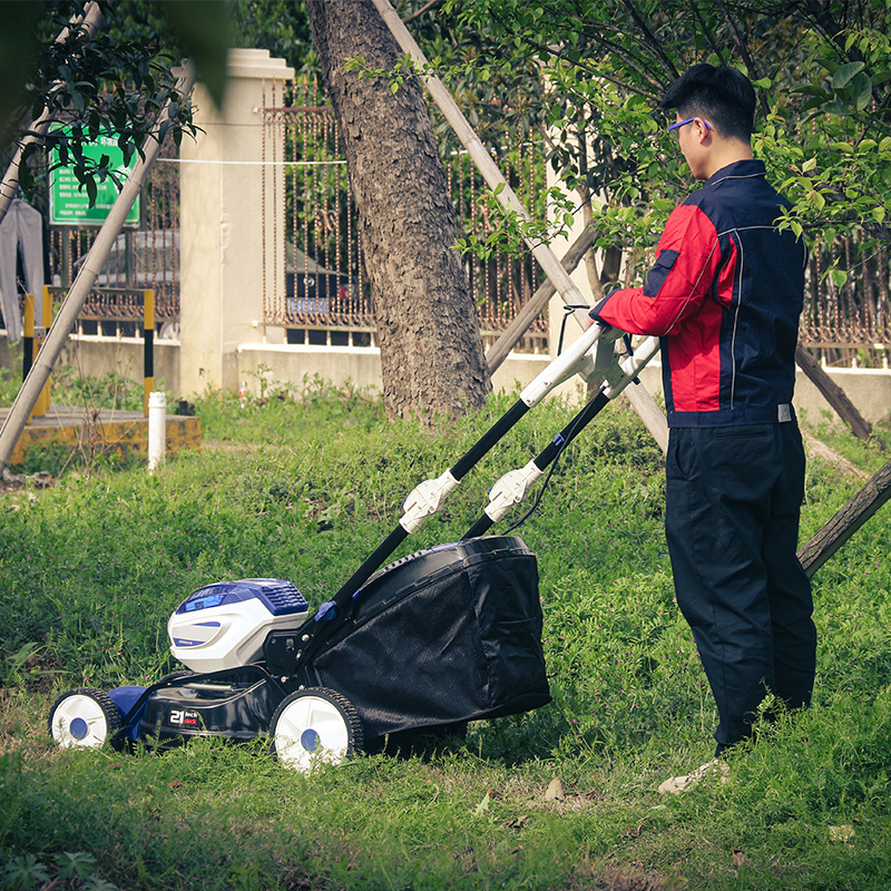 Bison mechanical lawn mower 3 In 1 Discharge Electric Start Lawnmower with 58V Acid battery