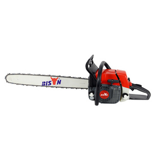 Garden tools gas chainsaw manufacturers 3.3kw 72cc cheapest hydraulic gasoline chainsaw with electr start