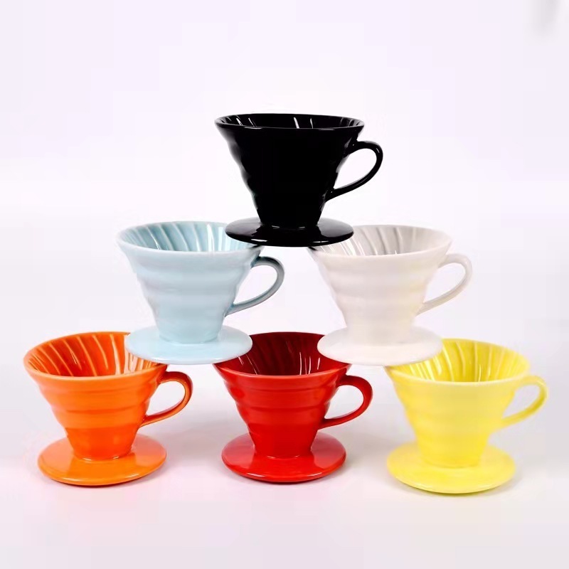 Hot sale 1 - 2 Cups Ceramic  Coffee Dripper Cup Pour Over Coffee Filter Cup Reusable  Coffee Filter