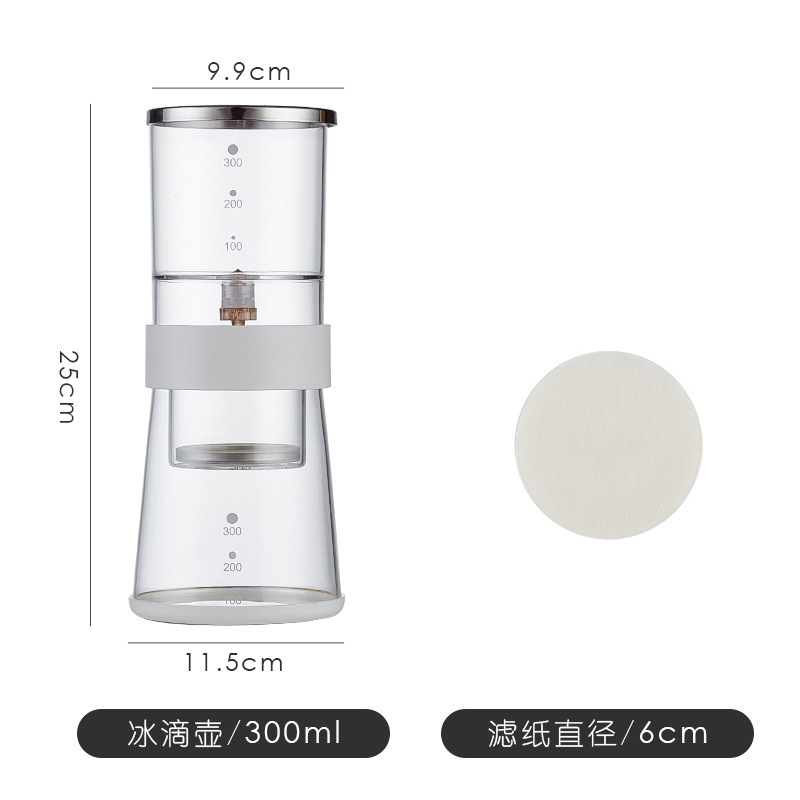 Summer Hot Sale Espresso Maker Cold Brew Iced Coffee Glass Pots Coffee&Tea Pot Ice Drip Maker