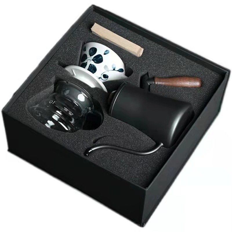 Hot Sale Coffee Travel Bag Gift Box Set Grinder Pot Kettle Hand Brew Coffee Kit Pour Over Coffee Maker Set