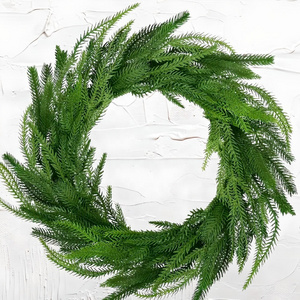 6FT Artificial pine decorative accessories fragrance free real touch norfolk christmas cedar garland by garden factory