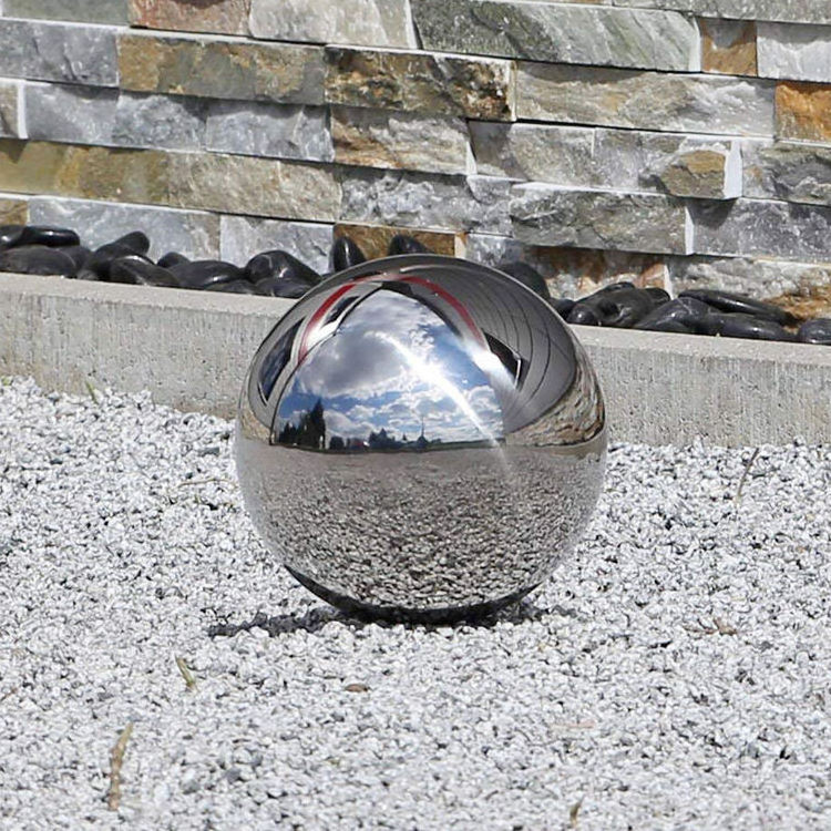 Outdoor 304 Stainless Steel Pool Park Fountain Balls Customized Metal Hollow Fountain Balls Stainless Steel Fountain Balls