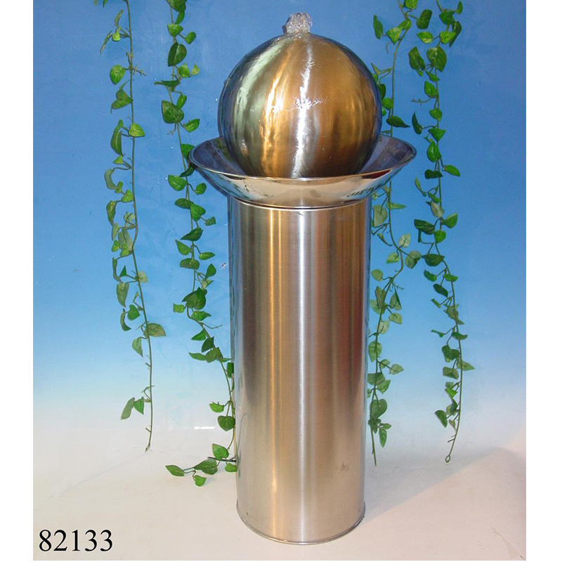 Stainless Steel Indoor Floor Standing Water Ball Fountain garden ornaments fountain