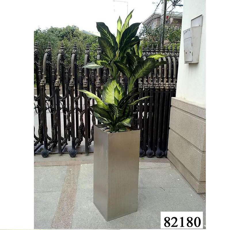 Stainless steel flower pot with bracket for decorating garden pots garden supplies