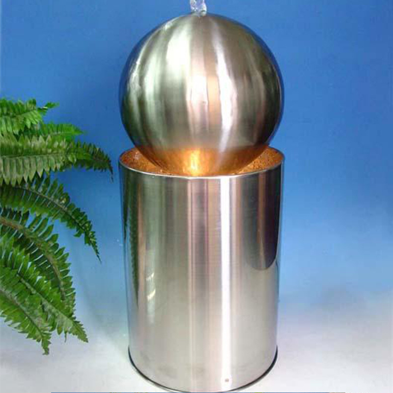 Stainless Steel Indoor Floor Standing Water Ball Fountain garden ornaments fountain