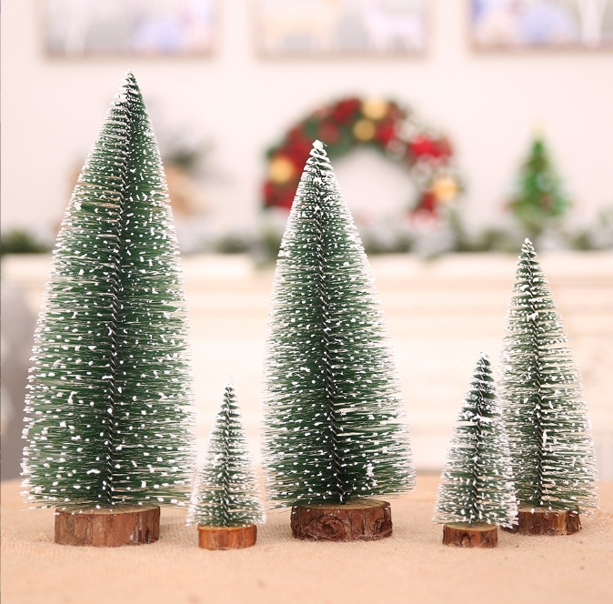 Christmas Decorations Christmas Tree ornaments Mini white Christmas pine needles Table bar mall decorations