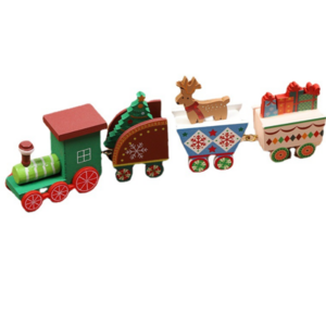 Christmas gift  Train  Decorations Wooden Train Holiday Gifts Window Display Wooden Crafts