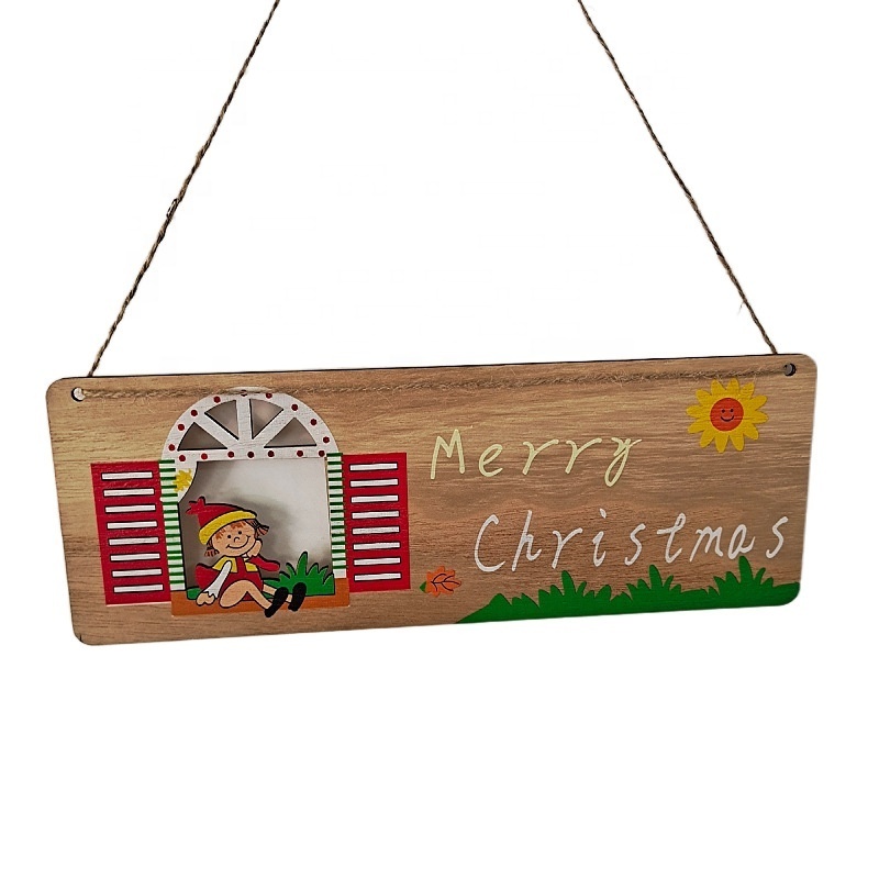 New Wooden Christmas Decoration Indoor Outdoor Hanging Christmas Tree Decoration Crafts