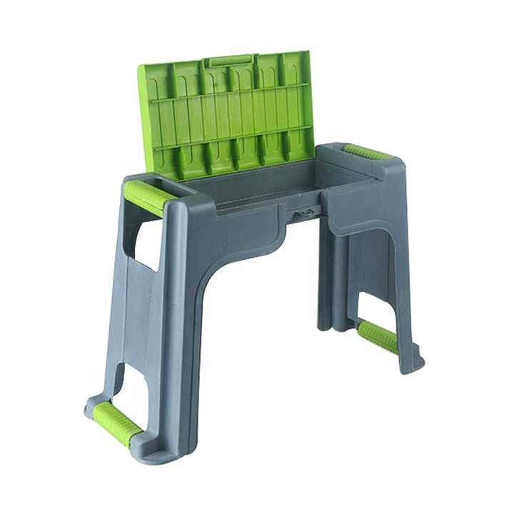 Portable Garden Kneeler Stool with Storage Plastic Gardening Supplies Convenient Seat for Gardeners