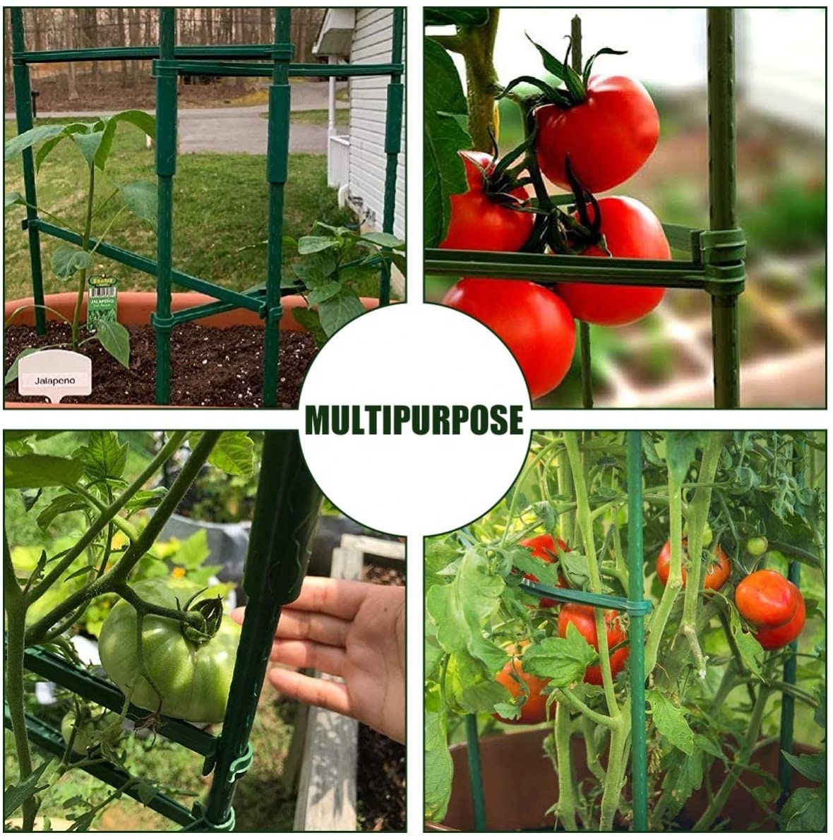 Tomato Trellis Sticks Assembled Garden  Plant Support Cages Plastic Tomato Cage For Garden